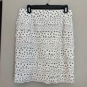 White House Black Market Polks Dot Tiered Pencil Skitt Retro Chic Y2K Size 4